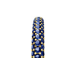 Yellow gold Round Blue Sapphire Pavé Eternity Band with Shared Prong Setting_11