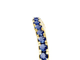 Yellow gold Round Blue Sapphire Pavé Half Eternity Band with Shared Prong Setting_11