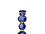 Yellow gold Round Blue Sapphire Scalloped Prong Set Eternity Band_23