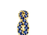Yellow gold Round Blue Sapphire Twisted Eternity Band with Pavé and Shared Prong Setting_27