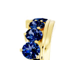 Yellow gold Round Blue Sapphire Wave Band with Channel and Shared Prong Setting_23