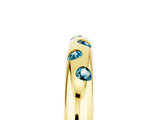 Yellow gold Round Blue Topaz Flush-Set Comfort Fit Band_11