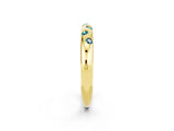 Yellow gold Round Blue Topaz Flush-Set Comfort Fit Band_8