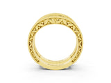 Yellow gold Round Blue Topaz Milgrain Eternity Band with Channel Setting_21