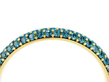 Yellow gold Round Blue Topaz Pavé Eternity Band with Shared Prong Setting_10