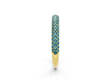 Yellow gold Round Blue Topaz Pavé Eternity Band with Shared Prong Setting_8