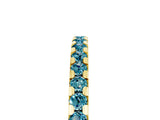Yellow gold Round Blue Topaz Pavé Set Eternity Band with Micro Prong Setting_11