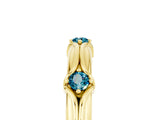 Yellow gold Round Blue Topaz Prong Set Milgrain Eternity Band_11