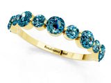 Yellow gold Round Blue Topaz Scalloped Prong Set Eternity Band_19