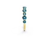 Yellow gold Round Blue Topaz Scalloped Prong Set Eternity Band_20
