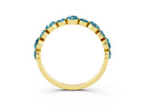 Yellow gold Round Blue Topaz Scalloped Prong Set Eternity Band_21
