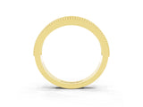 Yellow gold Round Blue Topaz Twist Milgrain Band with Bezel Setting_15