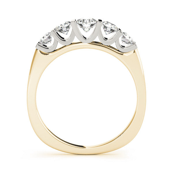 Yellow gold Round Brilliant Channel Set Diamond Band 1