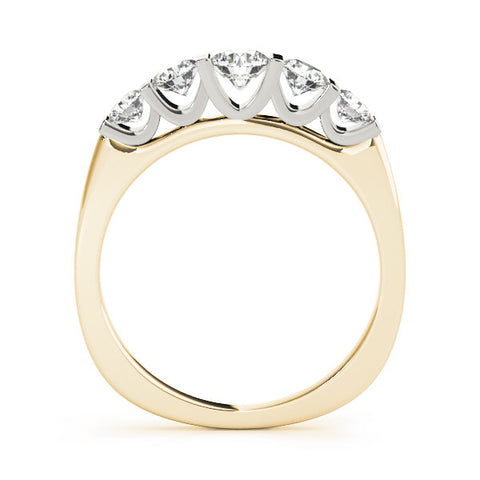 Yellow gold Round Brilliant Channel Set Diamond Band 1
