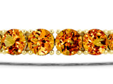 Yellow gold Round Brilliant Citrine Tennis Bracelet with Prong Setting_5