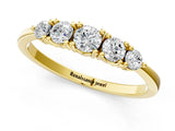 Yellow gold Round Brilliant Diamond Half-Eternity Band with Prong Setting_5