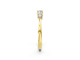 Yellow gold Round Brilliant Diamond Half-Eternity Band with Prong Setting_6