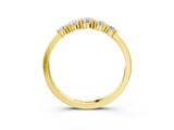 Yellow gold Round Brilliant Diamond Half-Eternity Band with Prong Setting_7