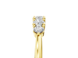 Yellow gold Round Brilliant Diamond Half-Eternity Band with Prong Setting_9