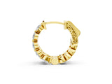 Yellow gold Round Brilliant Diamond Inside-Out Hoop Earrings with Shared Prong Setting_11