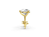 Yellow gold Round Brilliant Diamond Martini Stud Earrings_16
