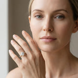 Yellow gold Round Brilliant Diamond Solitaire with Pavé Band and Four-Prong Setting_13