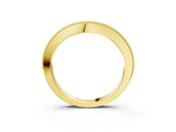 Yellow gold Round Brilliant Milgrain Bezel Set Diamond Wave Band_7
