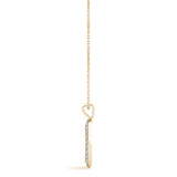 Yellow gold Round Brilliant Pavé-Set Diamond Peace Pendant 2