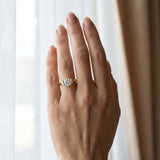 Yellow gold Round Brilliant Solitaire Diamond Ring with Channel Set Band and Bar Prong Setting_8