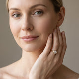 Yellow gold Round Brilliant Solitaire Diamond Ring with Channel Set Band and Bar Prong Setting_9