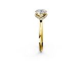 Yellow gold Round Brilliant Solitaire Engagement Ring with Six-Prong Setting and Classic Band_23