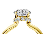 Yellow gold Round Brilliant Solitaire Engagement Ring with Six-Prong Setting and Classic Band_25