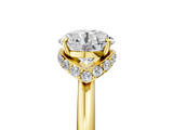 Yellow gold Round Brilliant Solitaire Engagement Ring with Six-Prong Setting and Classic Band_26