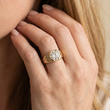 Yellow gold Round Brilliant Solitaire Milgrain Bezel Engagement Ring_14