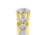 Yellow gold Round Brilliant Solitaire with Side Stones on a Pave Band and Four-Prong Setting_29