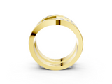 Yellow gold Round Channel Set Diamond Chevron Band_63