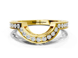 Yellow gold Round Channel-Set Diamond Contour Band_4