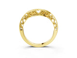 Yellow gold Round Channel-Set Diamond Contour Band_7