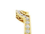 Yellow gold Round Channel-Set Diamond Contour Band_9