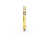 Yellow gold Round Channel Set Diamond Half Eternity Band_6