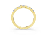 Yellow gold Round Channel Set Diamond Half Eternity Band_7