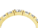 Yellow gold Round Channel Set Diamond Half Eternity Band_8