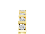 Yellow gold Round Channel Set Diamond Half Eternity Band_9