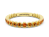 Yellow gold Round Citrine Bezel Set Eternity Band_7