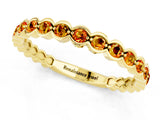 Yellow gold Round Citrine Bezel Set Eternity Band_8