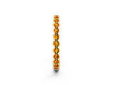 Yellow gold Round Citrine Bezel Set Eternity Band_9