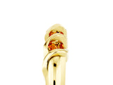 Yellow gold Round Citrine Eternity Band with Twist Prong Setting_11