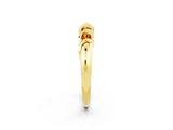 Yellow gold Round Citrine Eternity Band with Twist Prong Setting_8