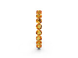 Yellow gold Round Citrine Eternity Band with U-Prong Setting_32