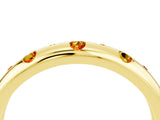 Yellow gold Round Citrine Flush-Set Comfort Fit Band_10